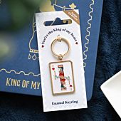 Speelkaarten-sleutelhanger “King of My Heart”
