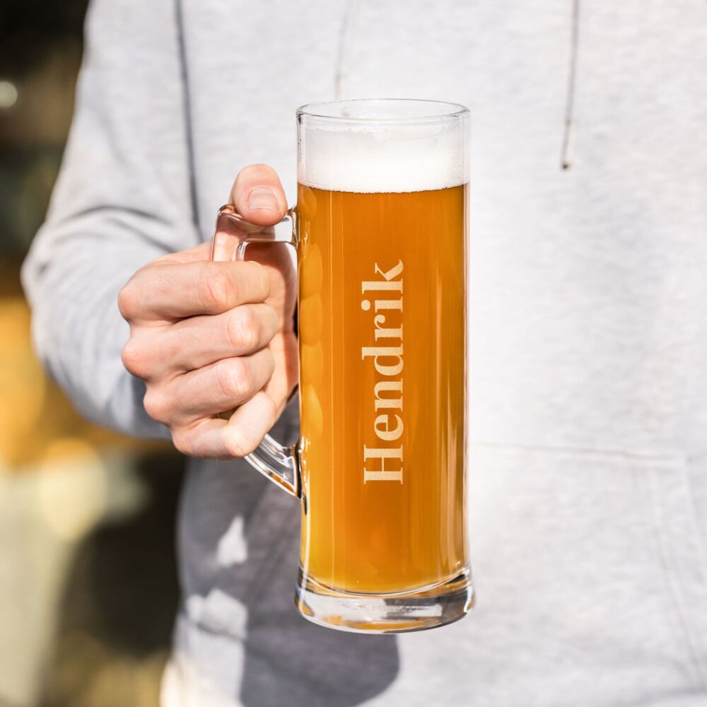 Gepersonaliseerd Bierglas met Naam Gegraveerd