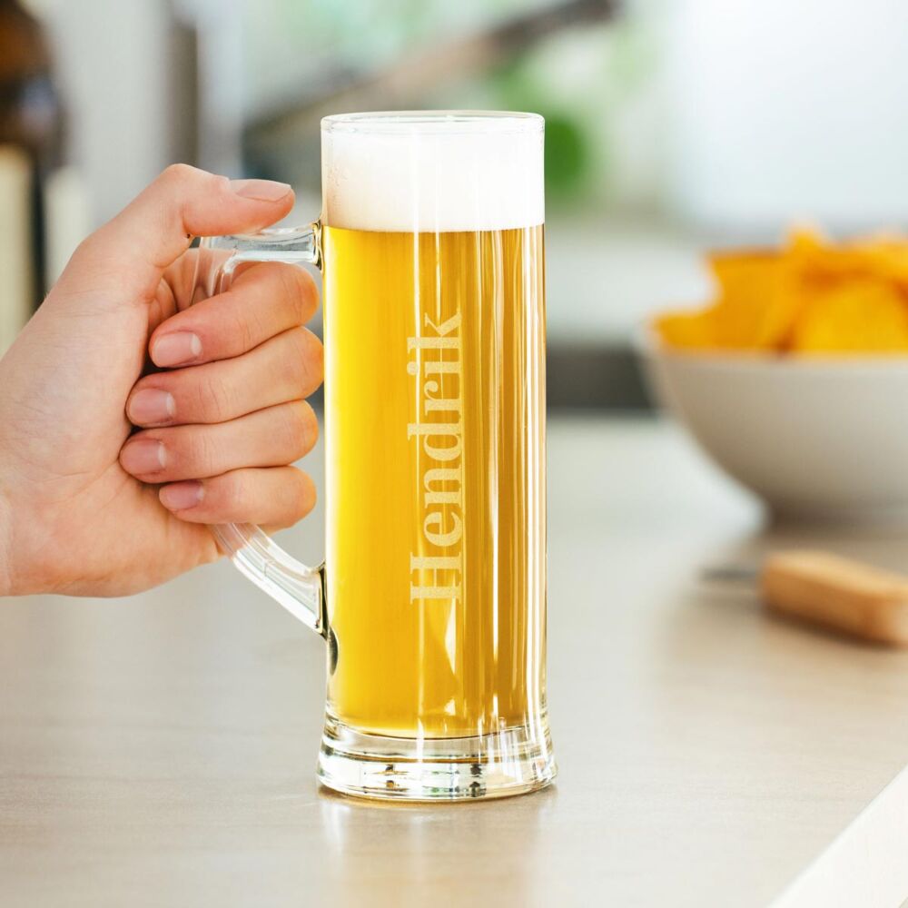 Gepersonaliseerd Bierglas met Naam Gegraveerd
