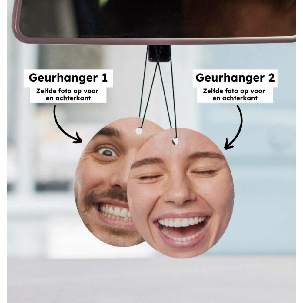 Gepersonaliseerde Geurhanger met Gezicht set van 2