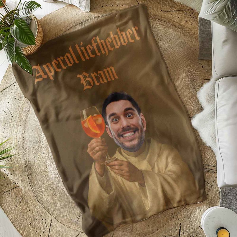 Personaliseerbare Aperol-deken met gezicht