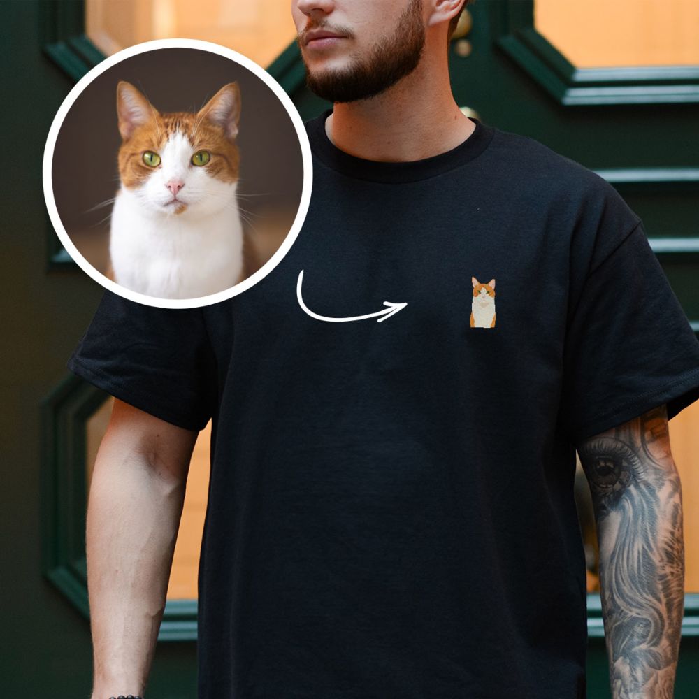 Gepersonaliseerd t-shirt met kleine illustratie