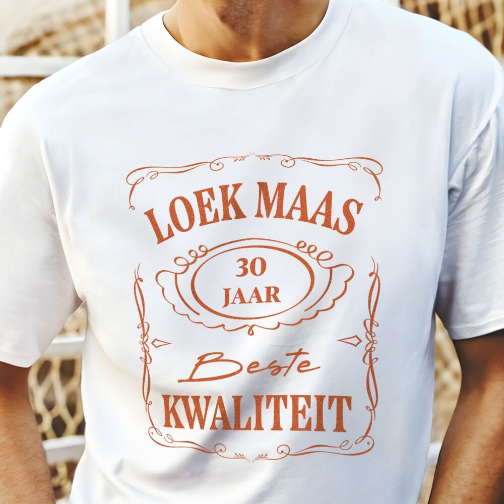 Gepersonaliseerd Whisky t-shirt met tekst