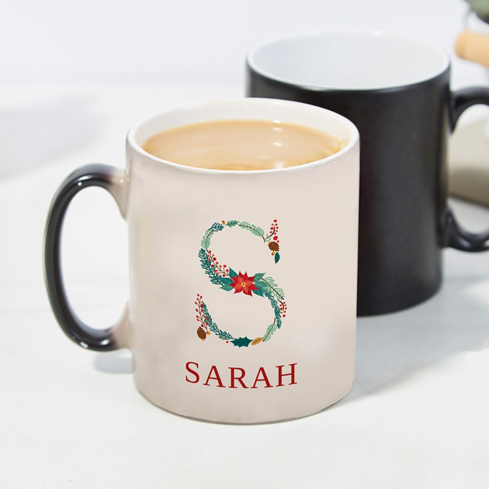 Gepersonaliseerde mok met winters monogram
