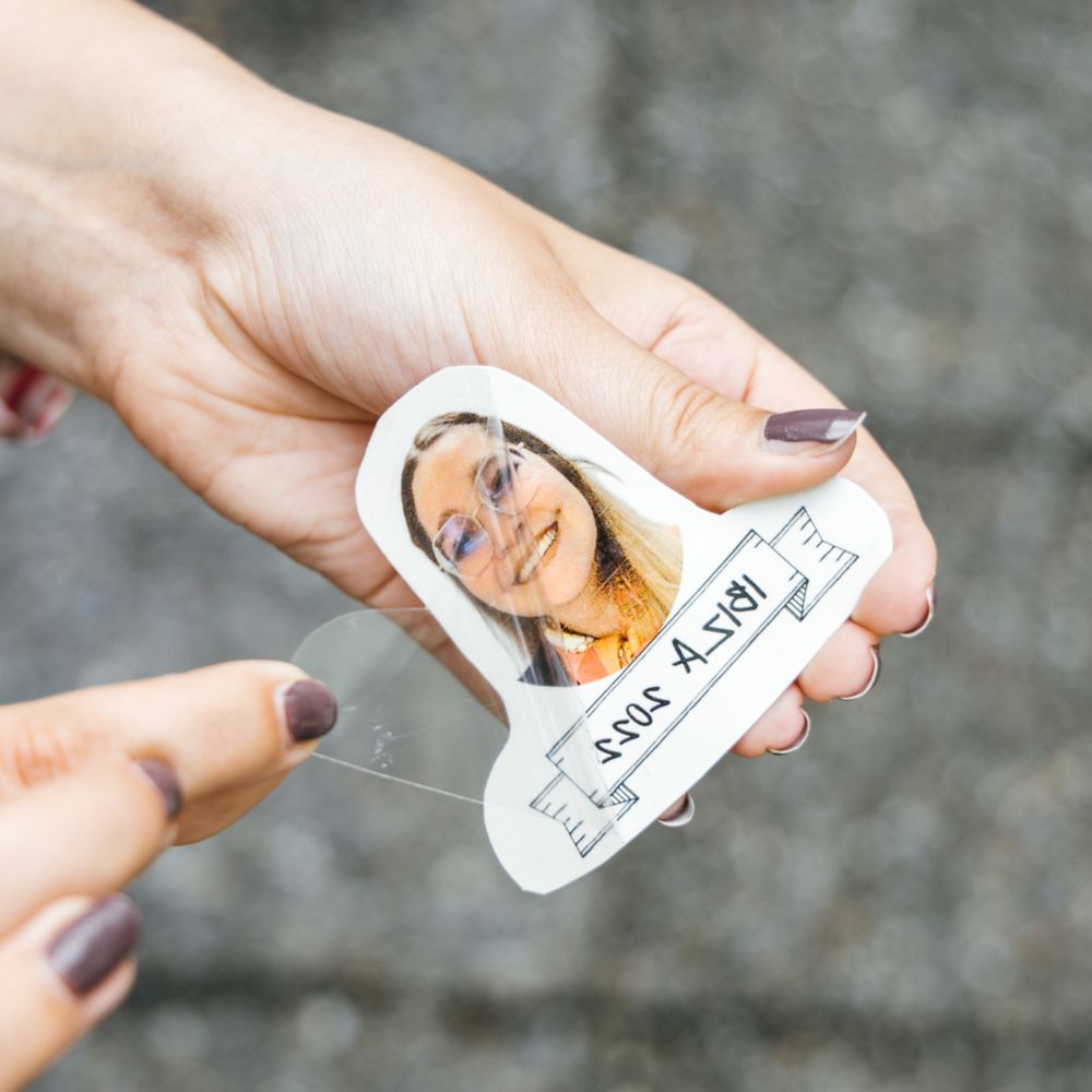 Gepersonaliseerde Nep Tattoos met Foto en Banier set van 4