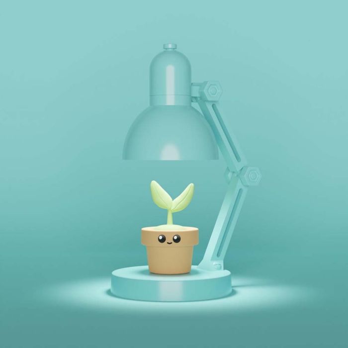 Mini plant lamp