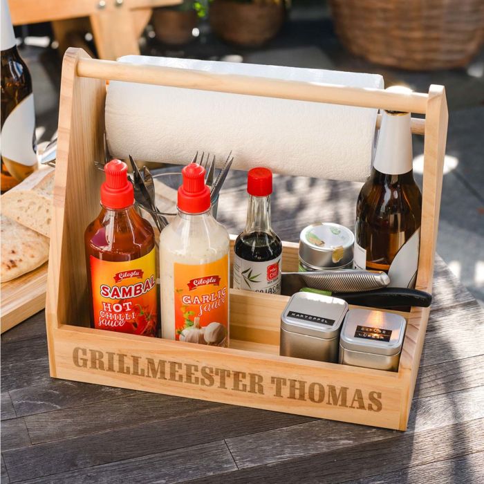 Gepersonaliseerde Grill Caddy met tekst