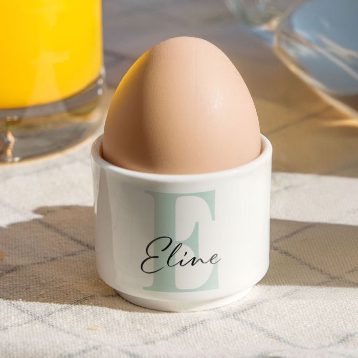 Personaliseerbare eierdopjes - set van 2 met monogram