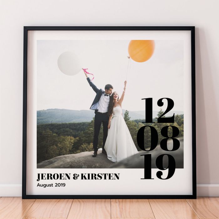 Poster met foto en tekst