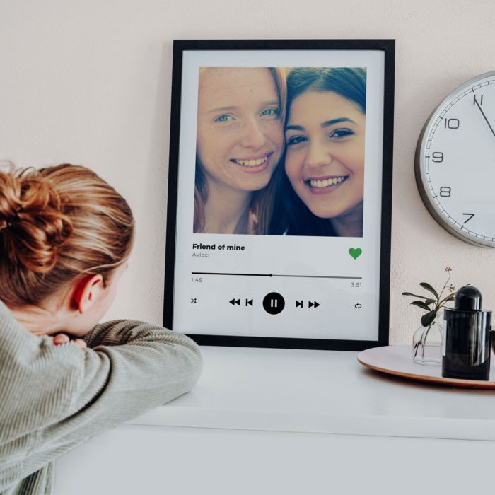 Gepersonaliseerde Poster met Foto en Songtitel