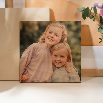 Personaliseerbare foto op hout