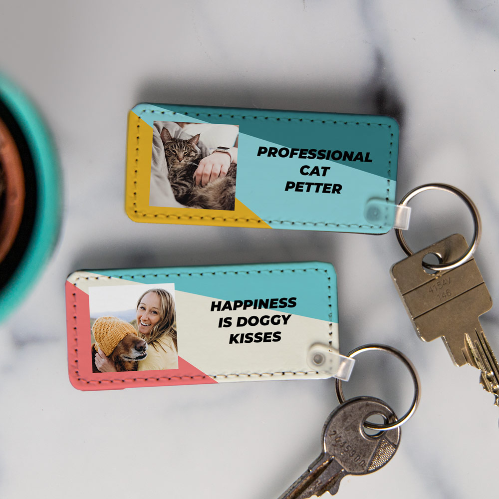 Huisdieren cadeau sleutelhanger met foto en tekst